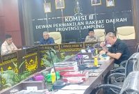 Komisi III DPRD Lampung Gelar Rapat Dengar Pendapat Bersama OPD Mitra Kerja