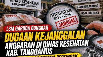 LSM GARUDA Bongkar Dugaan Kejanggalan Anggaran di Dinas Kesehatan Kab. Tanggamus APH Didesak segera Bertindak