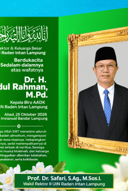 UIN Raden Intan Lampung Berduka, Kepala Biro AAKK Dr. H. Abdul Rahman Tutup Usia